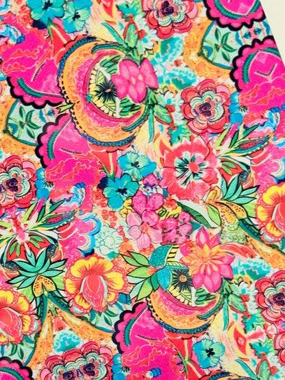 Pink Paisley Floral Acrylic Patterned Sheet Patterned Cast Acrylic, Flex and Wood for Lasers
