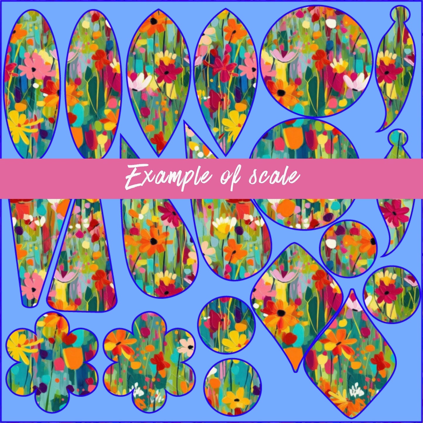 Wildflowers Patterned Cast Acrylic, Flex and Wood for Lasers