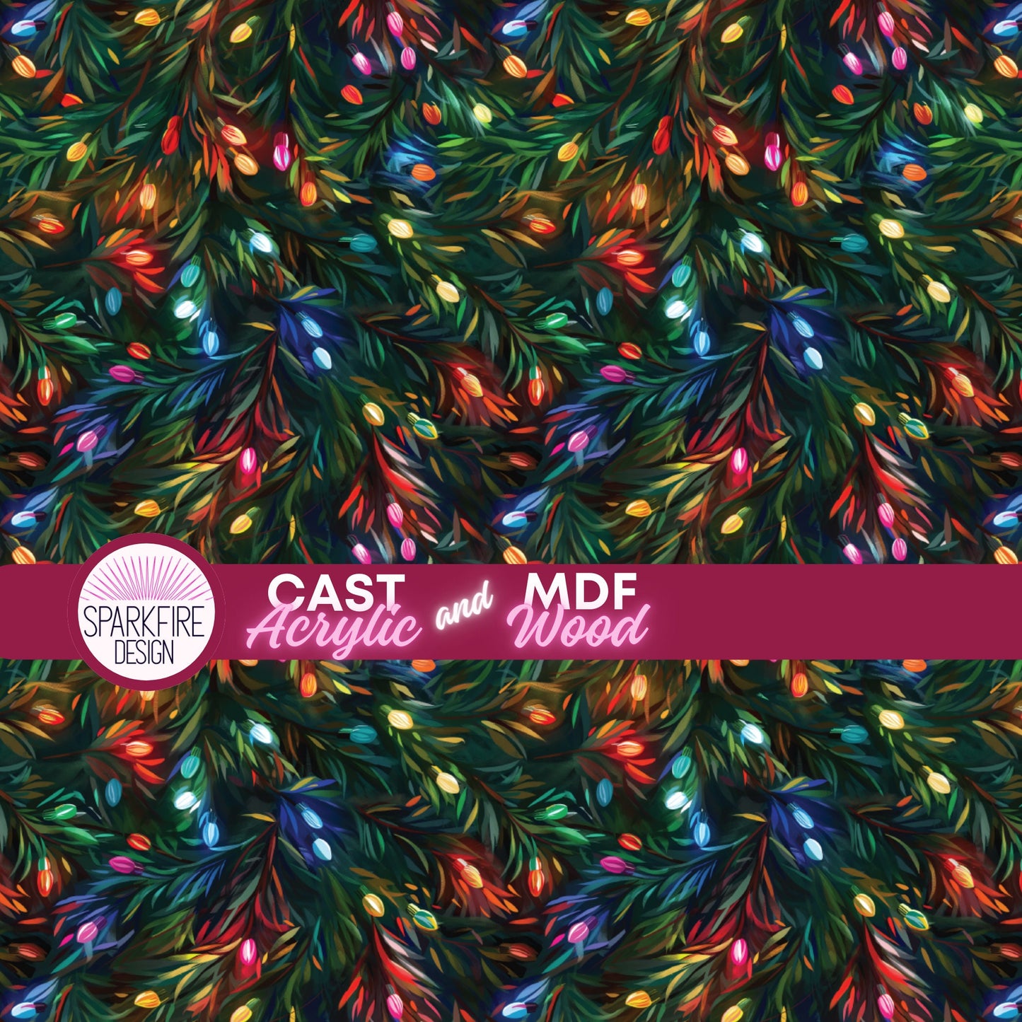 Christmas Light Patterned Acrylic Sheets