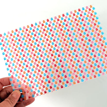 Pac Man Acrylic Sheet - 1/8 Inch Clear Acrylic 5x8 Gamer Pattern Panel Patterned Cast Acrylic, Flex and Wood for Lasers