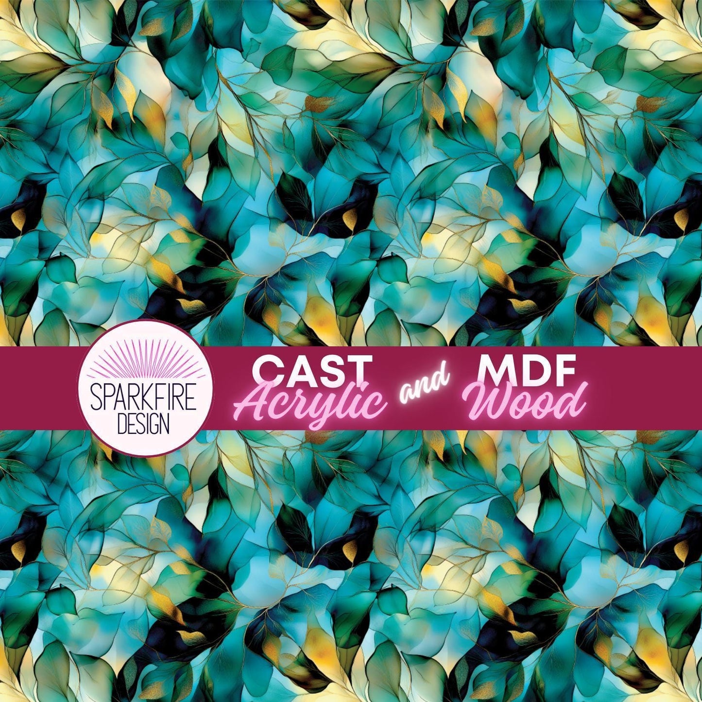 Floral Flower patterned acrylic for laser cutting. Cast acrylic sheet for lasers.