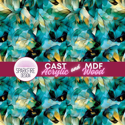 Floral Flower patterned acrylic for laser cutting. Cast acrylic sheet for lasers.