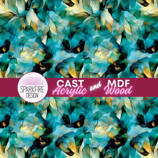Floral Flower patterned acrylic for laser cutting. Cast acrylic sheet for lasers.
