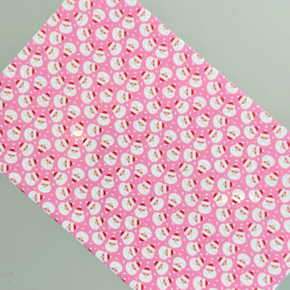 Pink Christmas Acrylic Sheet - Patterned Cast Acrylic