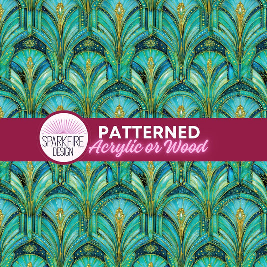 Art Deco Patterned Acrylic Sheet - Cast Acrylic Panels & Laser Cut Wood for Diode Lasers