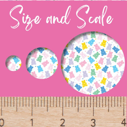 Pastel Gummy Bear Acrylic - Patterned Cast Sheet | Laser Cut Acrylic for Earrings Patterned Cast Acrylic, Flex and Wood for Lasers
