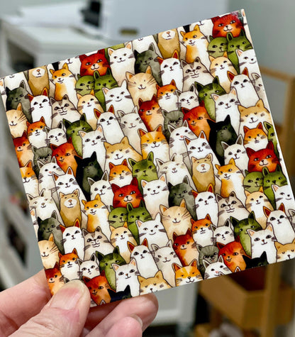 Cats and Kittens Patterned Cast Acrylic, Flex and Wood for Lasers