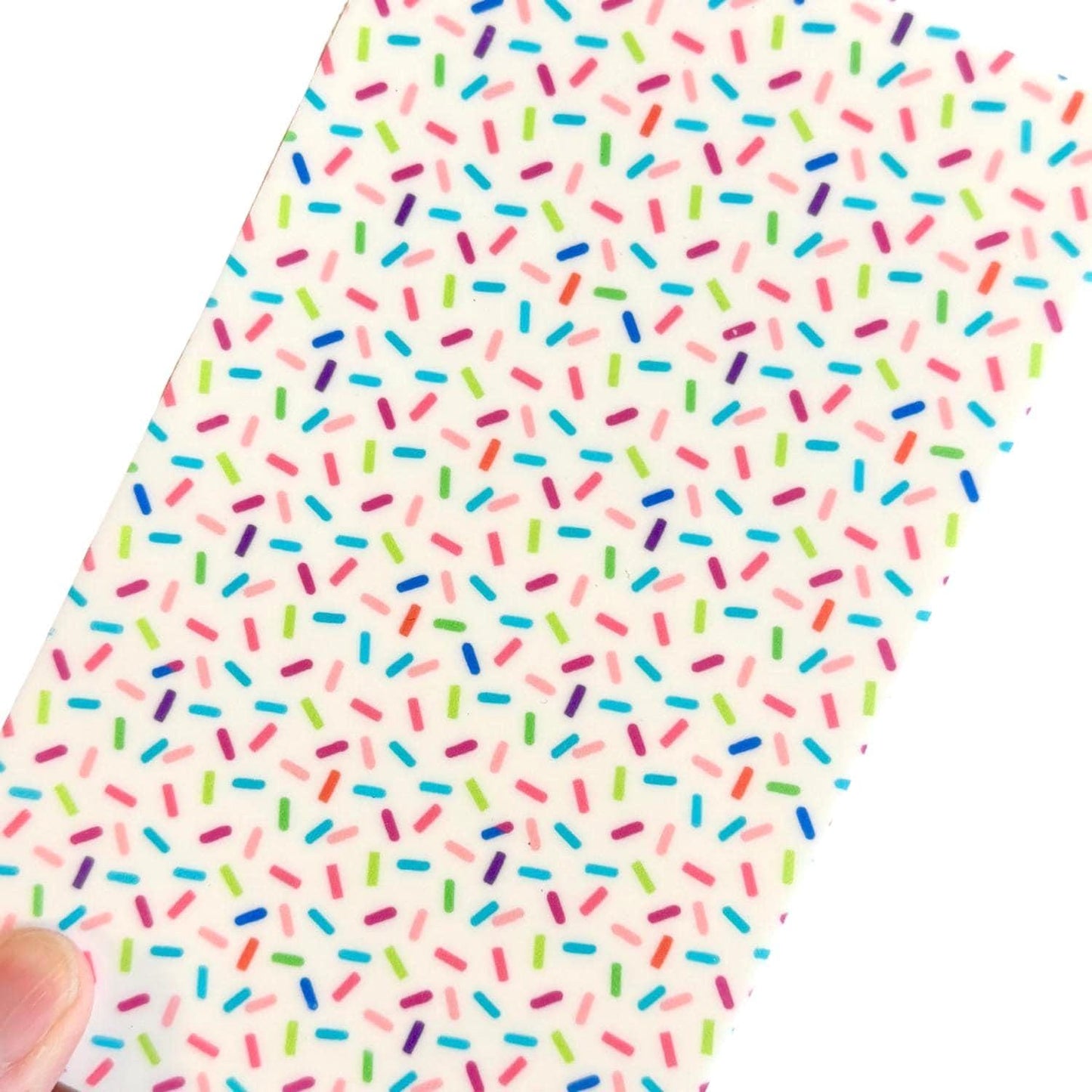 Patterned Acrylic Sheet - Laser Cut White Cast Acrylic 6x4 Birthday Cake Sprinkles Patterned Cast Acrylic, Flex and Wood for Lasers