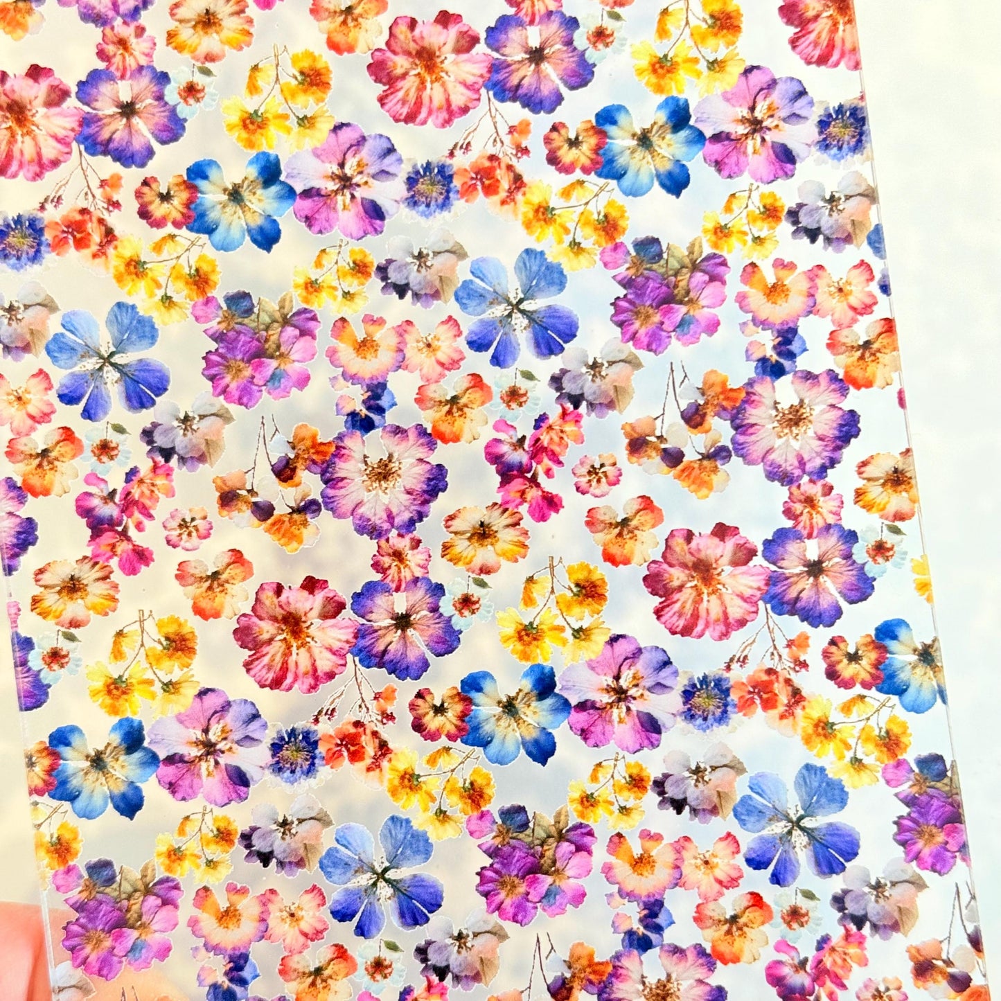 Dried Flowers Acrylic Sheet – 1/8 Inch Clear Cast Acrylic Floral Panel for Laser Cutting Patterned Cast Acrylic, Flex and Wood for Lasers