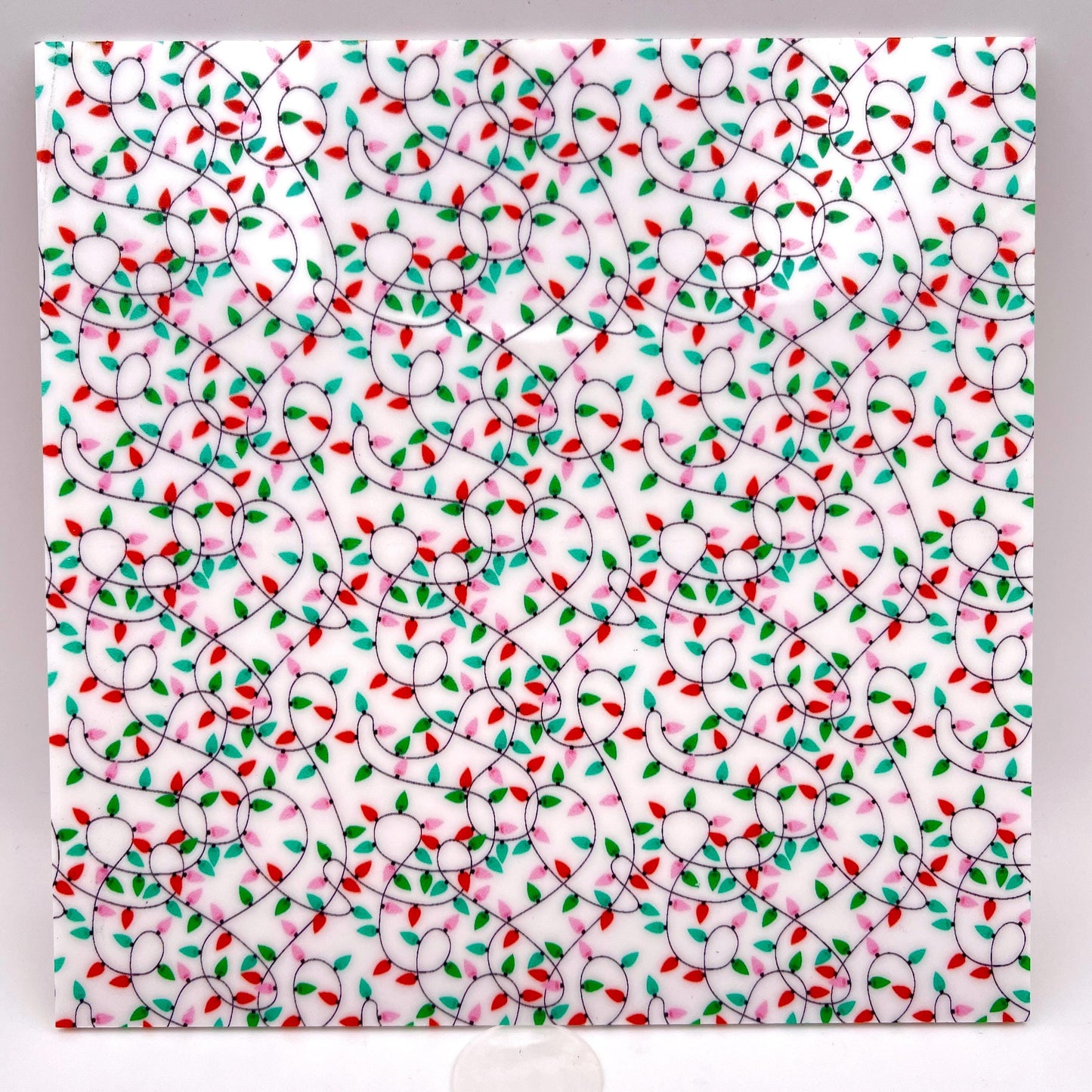 Patterned Acrylic Sheet - Christmas Lights Design | Cast Acrylic for Laser Cutting