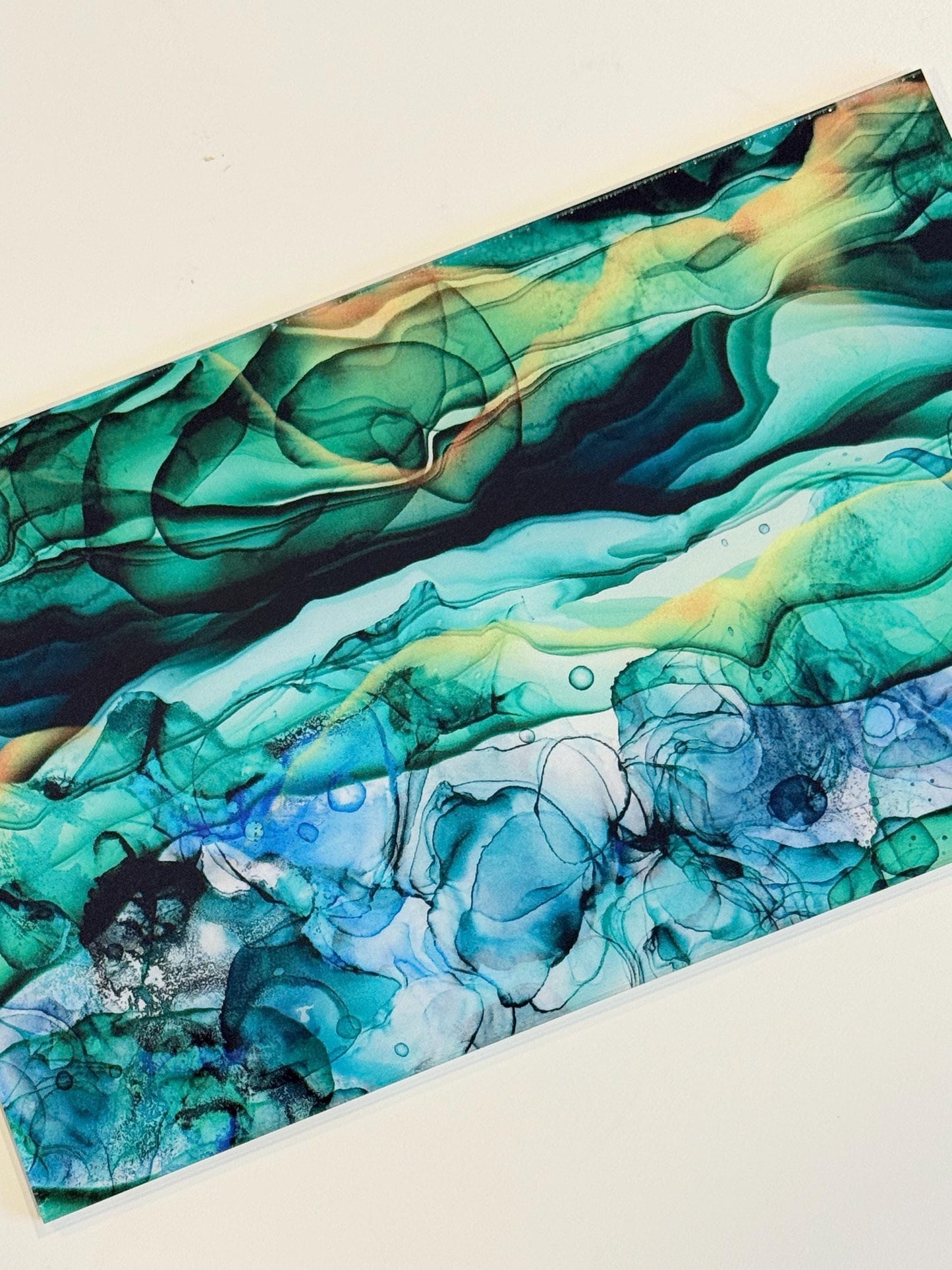 Green Granite Marble Patterned Cast Acrylic, Flex and Wood for Lasers