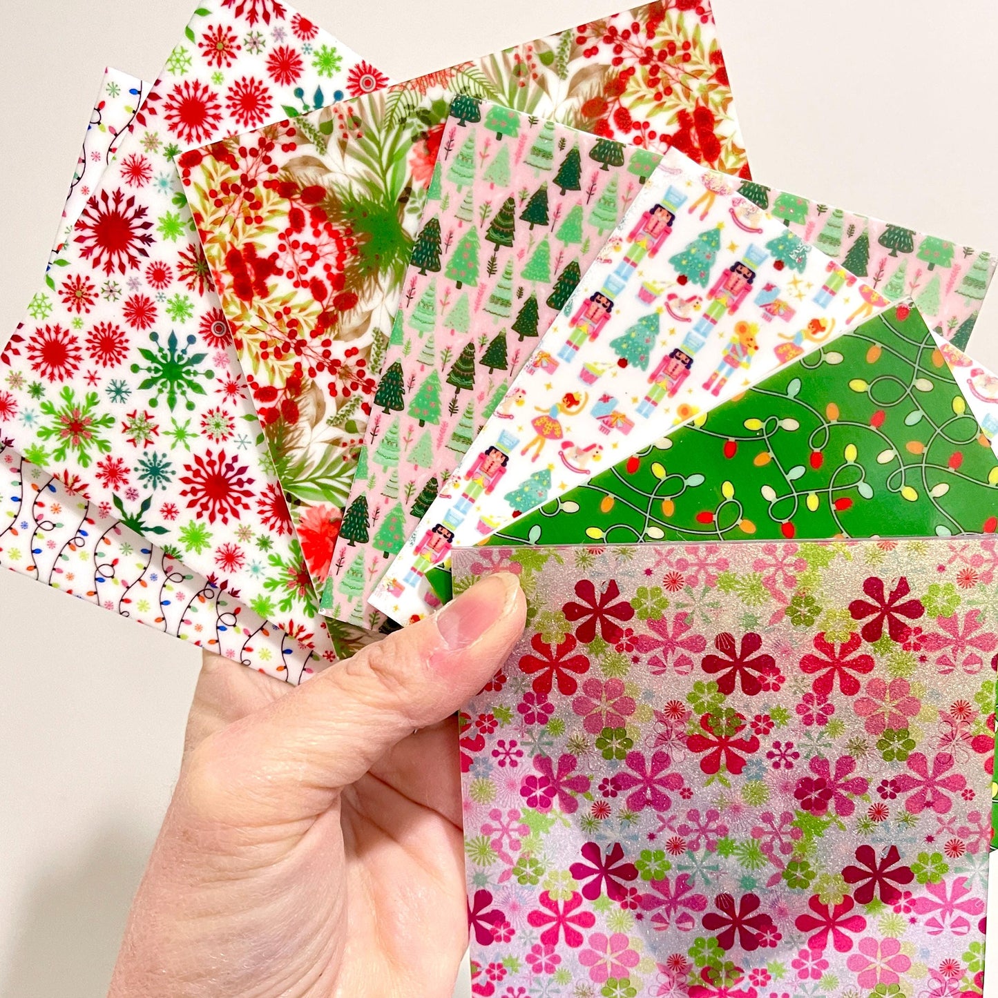 Patterned Acrylic Sheet - Christmas Lights Design | Cast Acrylic for Laser Cutting