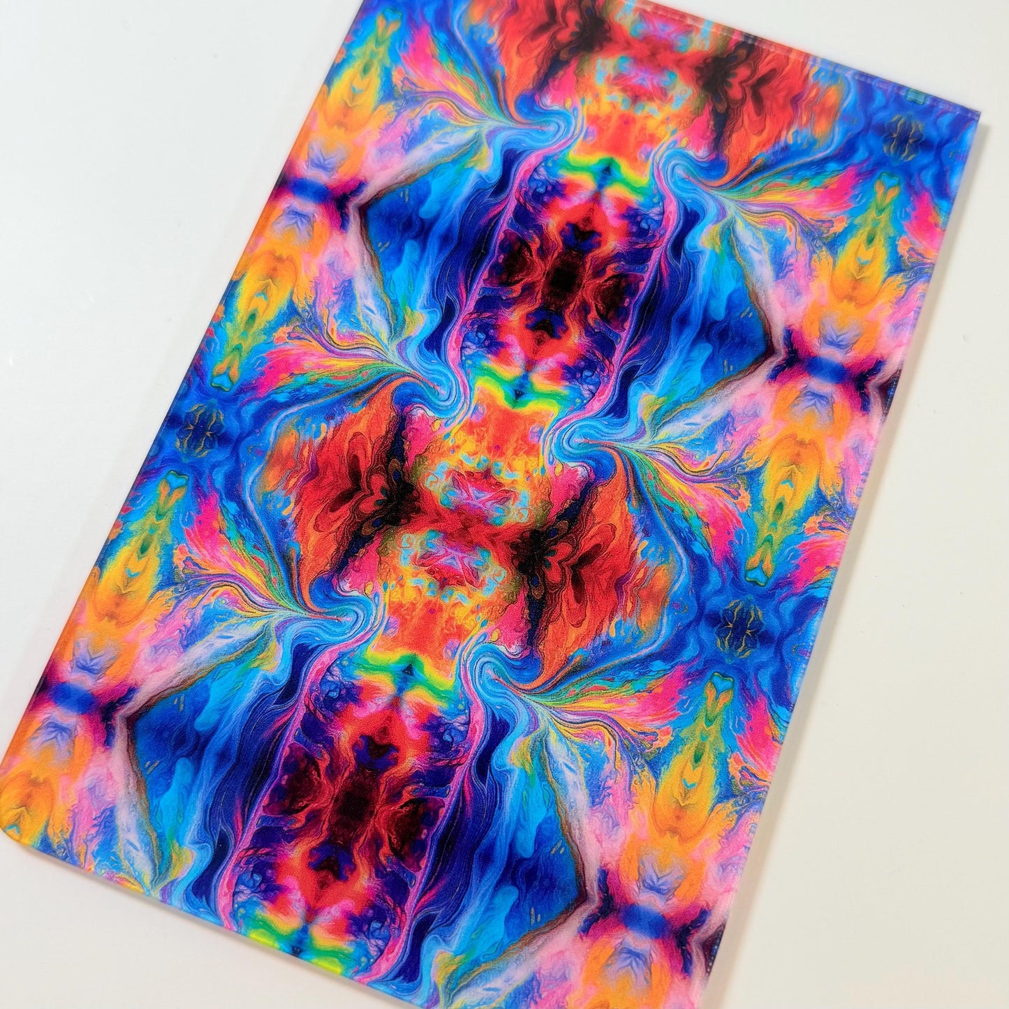 Patterned Acrylic Sheet - Blue Swirl Clear Core UV Printed Acrylic For Jewelry & Cup Toppers Patterned Cast Acrylic, Flex and Wood for Lasers