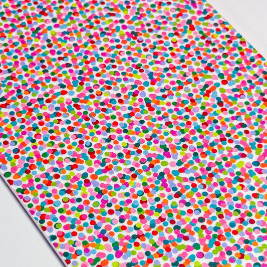 Confetti Acrylic Sheet - Glitter Patterned 1/8 Inch White Core Double Sided Print Patterned Cast Acrylic, Flex and Wood for Lasers