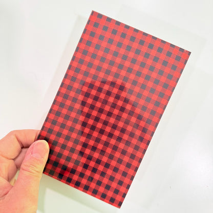 Buffalo Plaid Acrylic 3mm Cast Clear Patterned Sheet – Laser Cutting Supply Patterned Cast Acrylic, Flex and Wood for Lasers