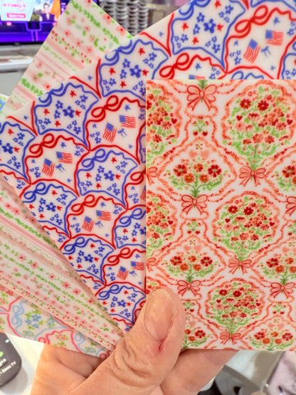 Floral UV Printed Patterned Acrylic Sheets - Floral Acrylic Grab Bag | 1/8 Inch Laser Cuttable Acrylic