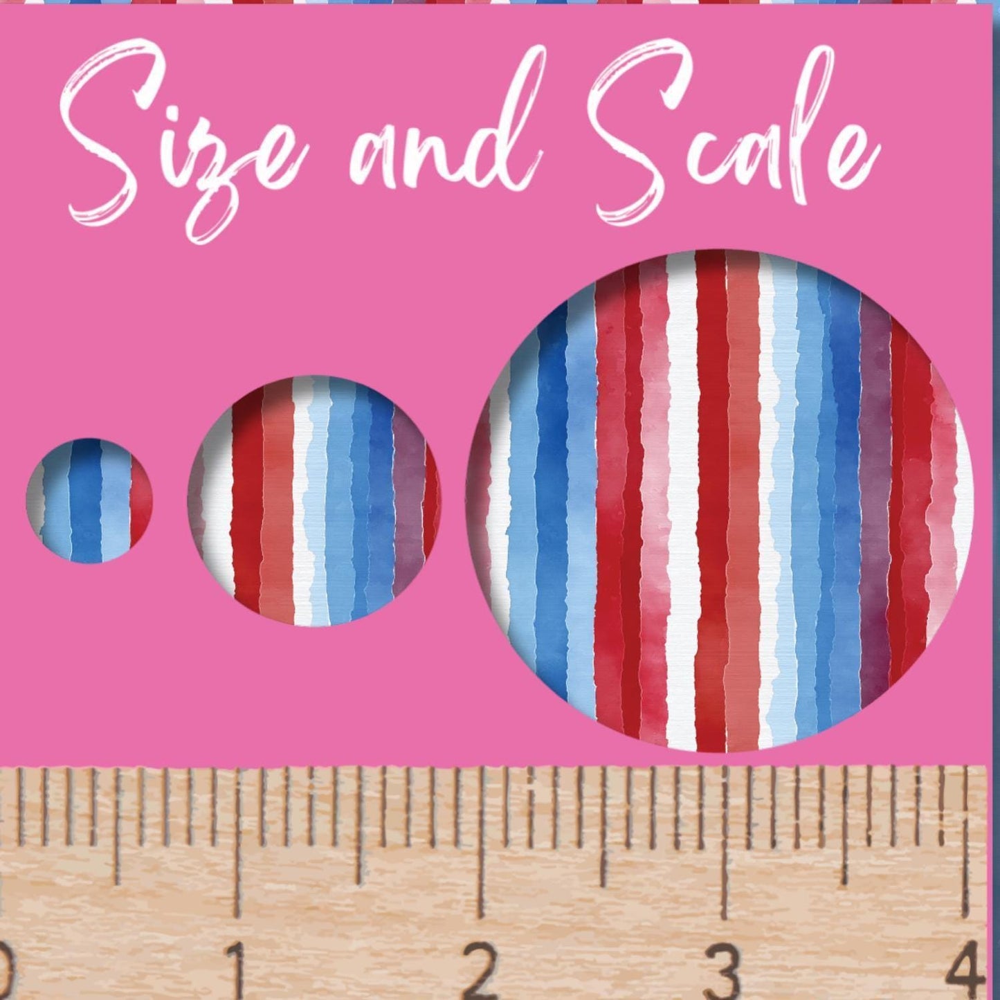 Patriotic watercolor stripes Patterned Cast Acrylic, Flex and Wood for Lasers