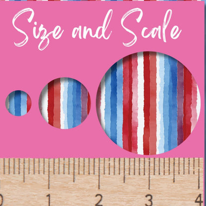 Patriotic watercolor stripes Patterned Cast Acrylic, Flex and Wood for Lasers