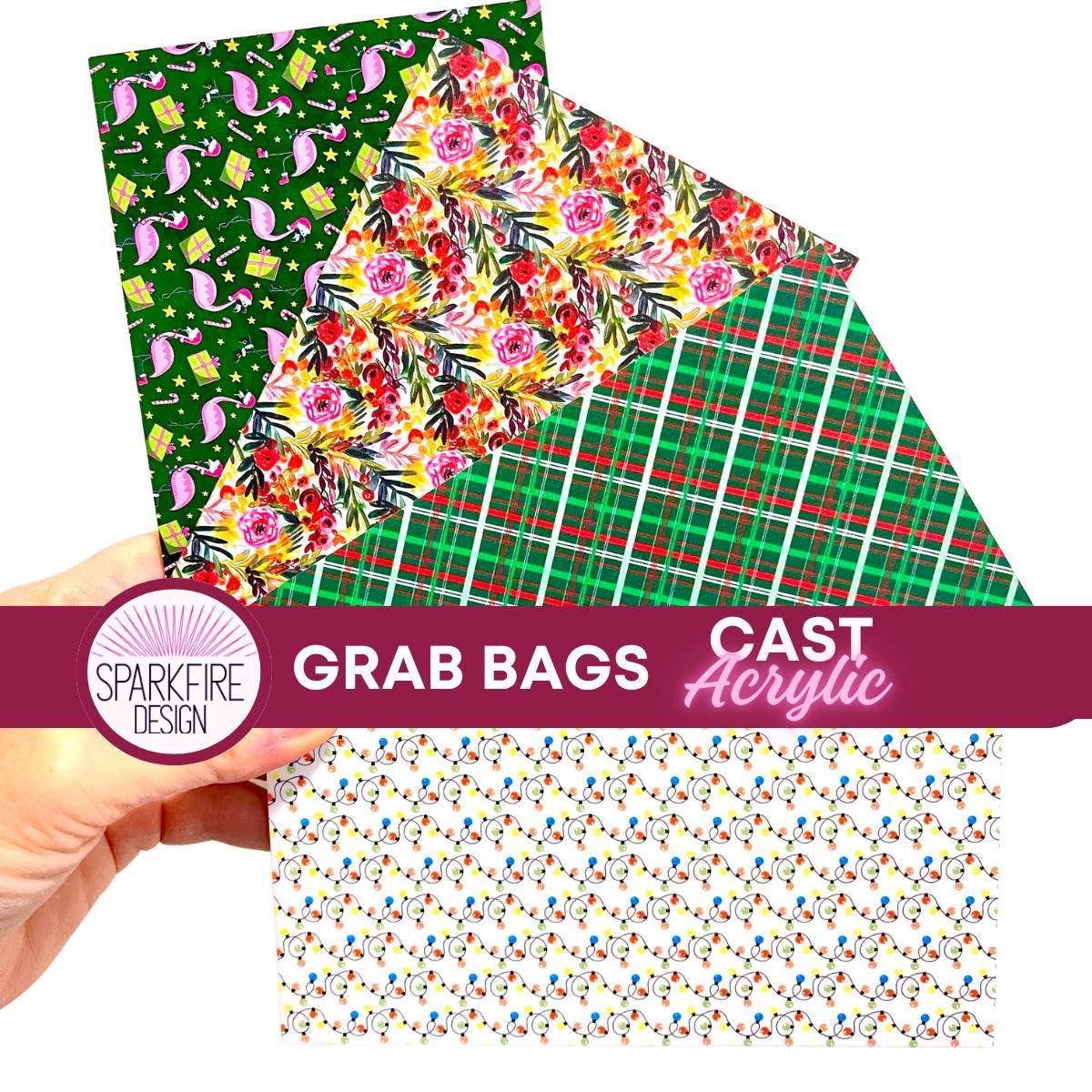 Christmas Acrylic Grab Bag – Patterned Acrylic Sheets | Laser Cuttable Cast Acrylic