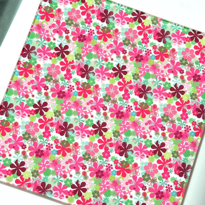 Pink and Green Christmas Acrylic Sheet -Preppy Christmas
