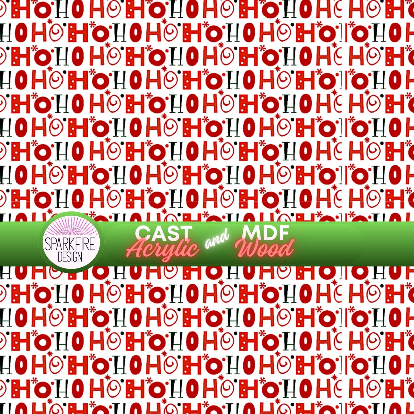 a red and white background with a green border