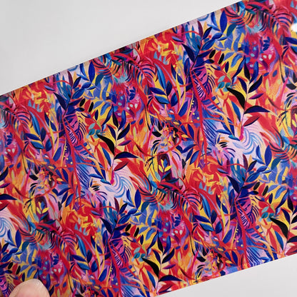 Printed Acrylic Sheet – Jungle Floral Design | Laser Cut Jewelry Blanks Patterned Cast Acrylic, Flex and Wood for Lasers