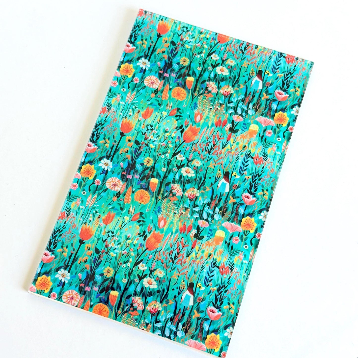 UV Printed Acrylic Floral Blue Meadow Design - Clear Sheet for Laser Cut Jewelry Patterned Cast Acrylic, Flex and Wood for Lasers
