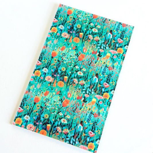 UV Printed Acrylic Floral Blue Meadow Design - Clear Sheet for Laser Cut Jewelry Patterned Cast Acrylic, Flex and Wood for Lasers