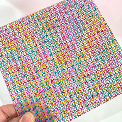 Patterned Acrylic Sheet - Confetti UV Printed Double Sided Acrylic for Laser Cut Jewelry Patterned Cast Acrylic, Flex and Wood for Lasers