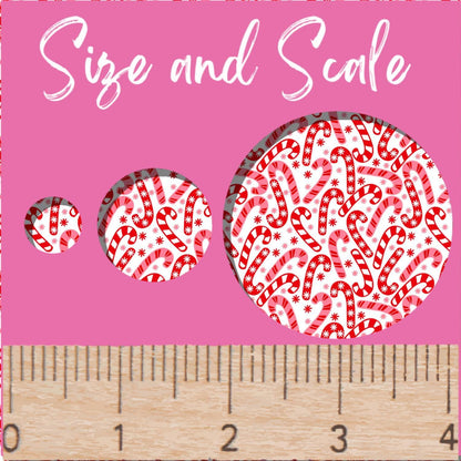 Candy Cane Patterned Acrylic Sheet – Christmas Acrylic for Laser Cutting | Pink and Red Christmas Design