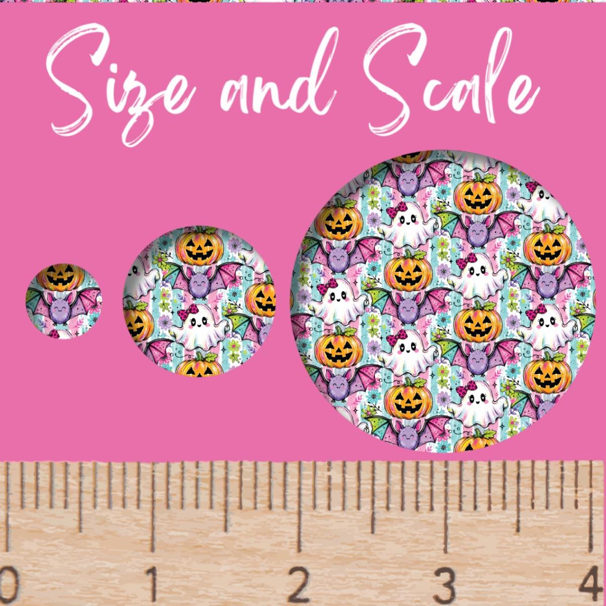 Patterned Acrylic Sheet – Halloween Pumpkin Ghost Design | Laser Cut Jewelry Material