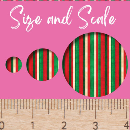 Christmas Stripes Patterned acrylic, wood or flex