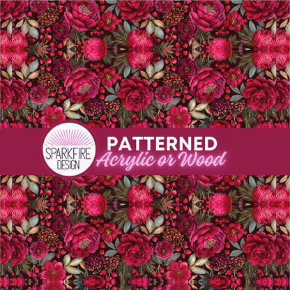 Patterned Acrylic Sheets, Christmas Floral Laser Acrylic, Flex
