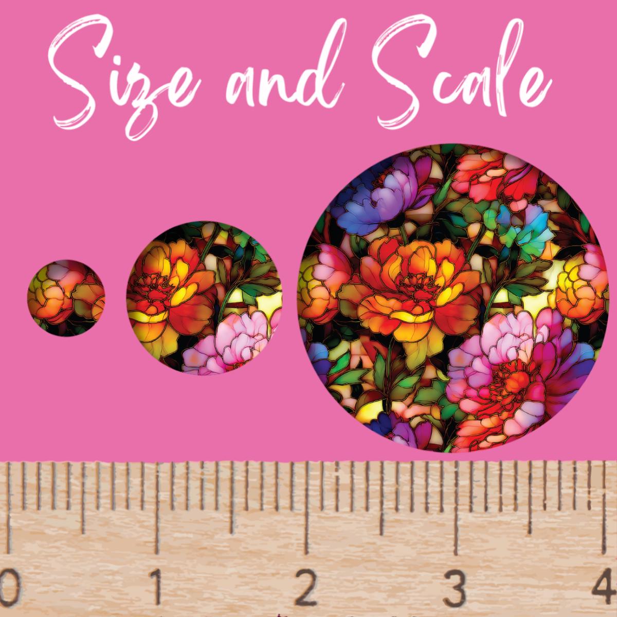 Patterned Laser Acrylic, Floral Stained Glass Sheet For Earrings