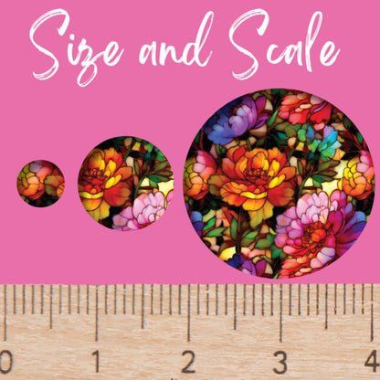 Patterned Laser Acrylic, Floral Stained Glass Sheet For Earrings
