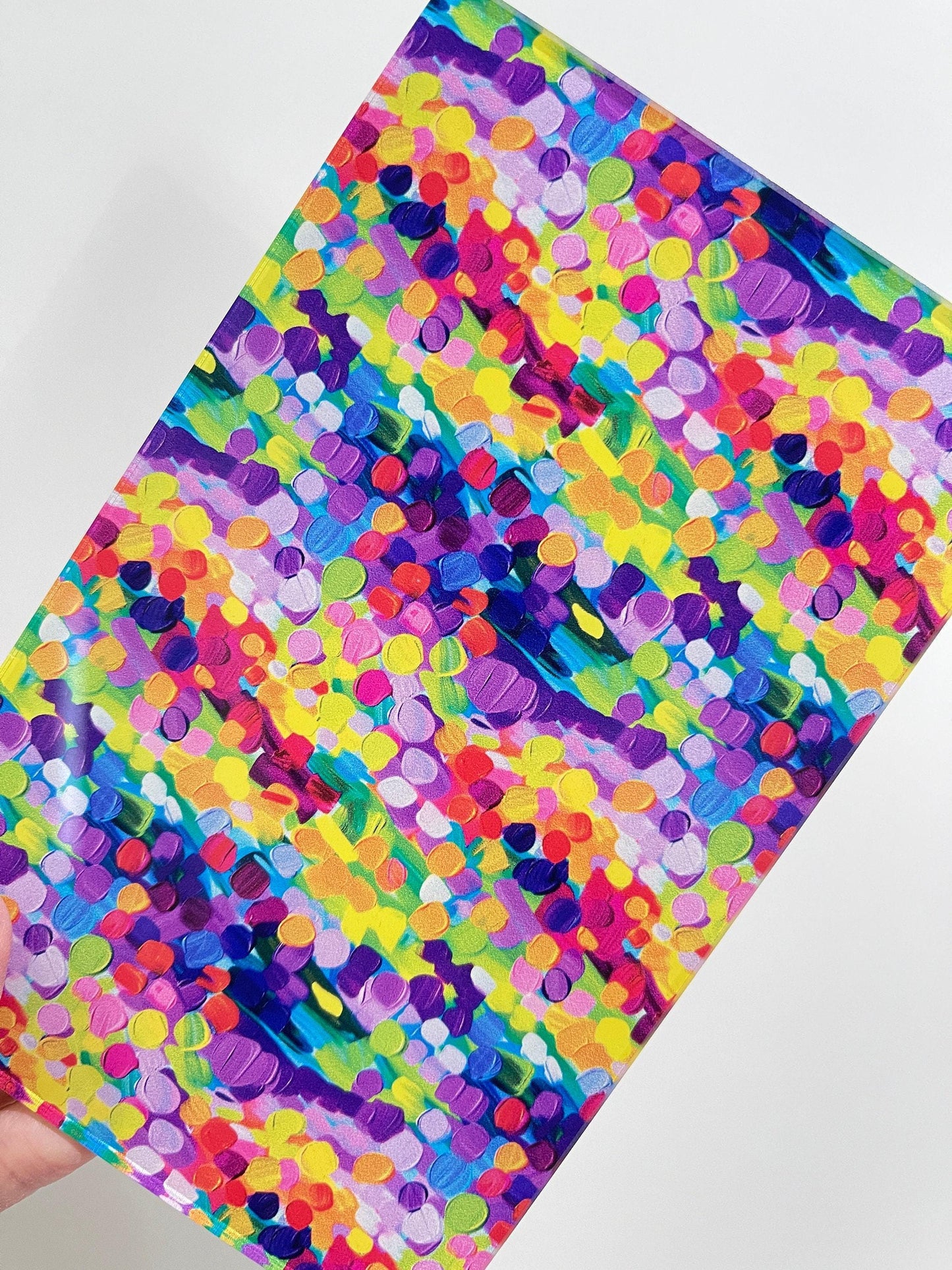 Paint Daubs Patterned Cast Acrylic, Flex and Wood for Lasers