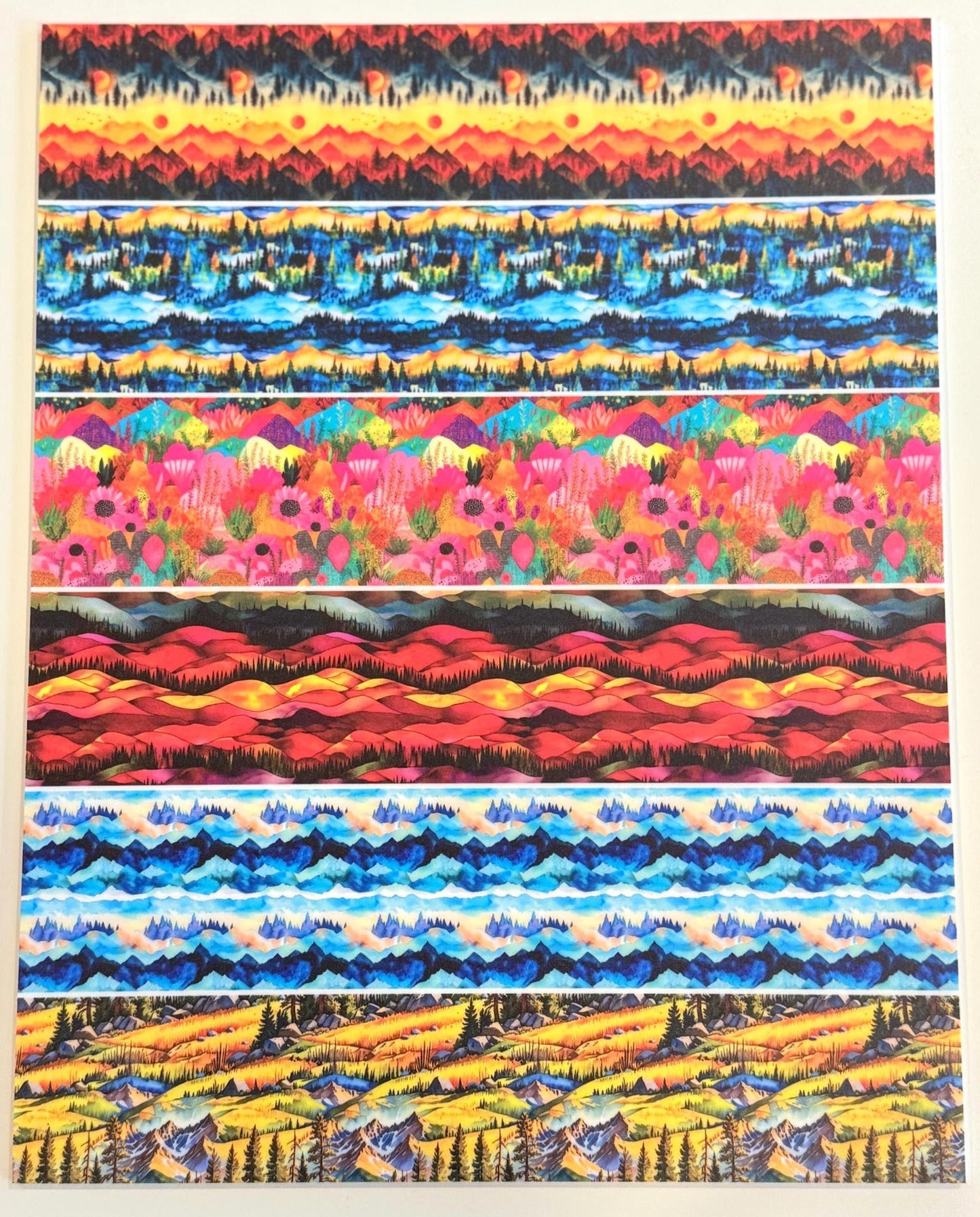 Mountain Patterned Acrylic Sheets - 9.5"x12" White Core UV Printed Acrylic for Laser Cutting Crafts