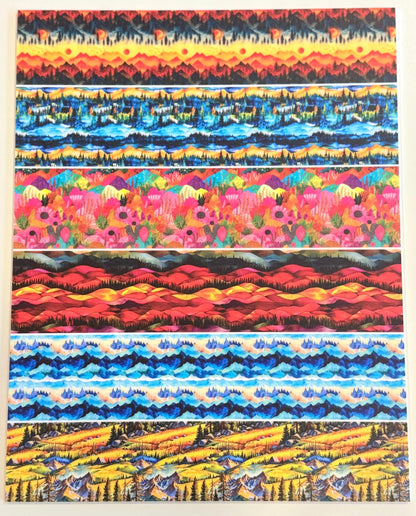 Mountain Patterned Acrylic Sheets - 9.5"x12" White Core UV Printed Acrylic for Laser Cutting Crafts