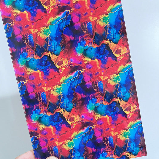 Geode Patterned Acrylic | Clear Core Sheets for Jewelry & Cup Toppers - Durable UV Printed Patterned Cast Acrylic, Flex and Wood for Lasers