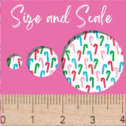 Candy Cane Acrylic Sheet - Patterned Christmas Laser Acrylic for Earrings and Ornaments