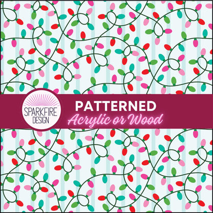 Patterned Laser Acrylic, Christmas Lights Sheet For Lasers Cuts