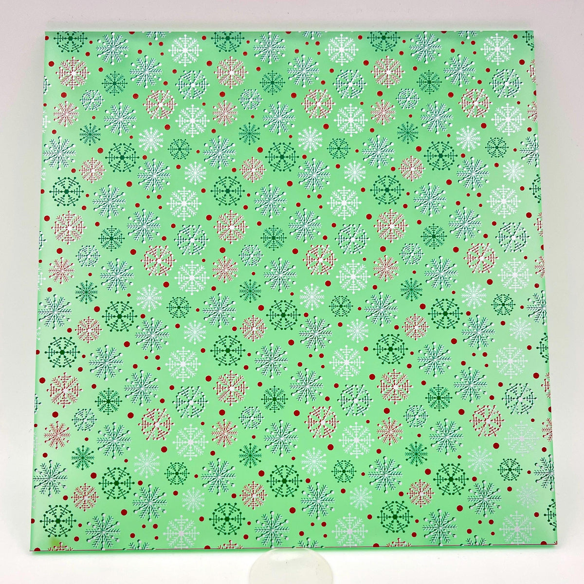 Snowflake Acrylic Sheet,Frosted Green Acrylic for Lasers, Christmas Acrylic for Lasers, Acrylic for Jewelry and Cup Toppers