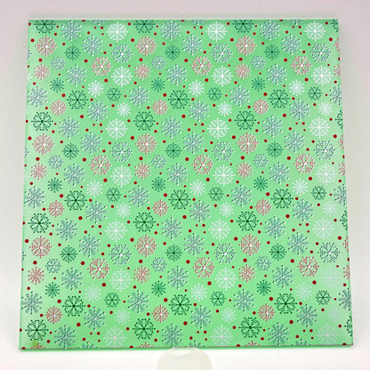 Snowflake Acrylic Sheet,Frosted Green Acrylic for Lasers, Christmas Acrylic for Lasers, Acrylic for Jewelry and Cup Toppers