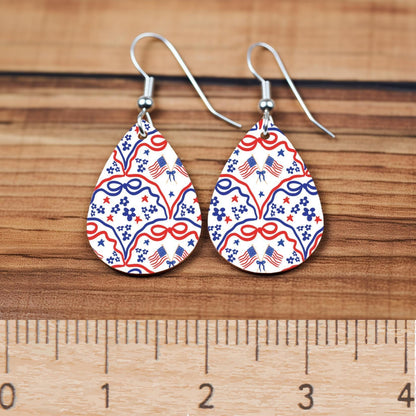 Patterned Acrylic Sheet - 4th of July Patriotic Laser Cut Acrylic Panels for Earrings Patterned Cast Acrylic, Flex and Wood for Lasers