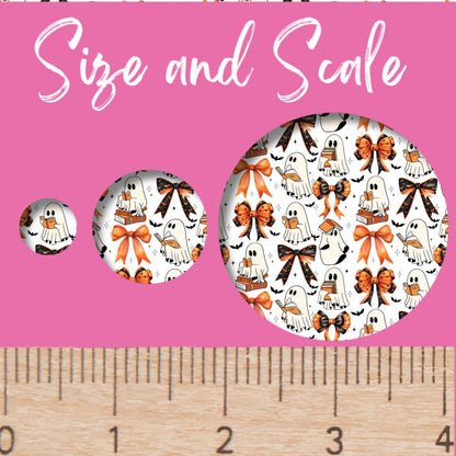 Fall Autumn Coquette Ghosts Bows | Patterned Laser MDF, Acrylic or Flex Sheets