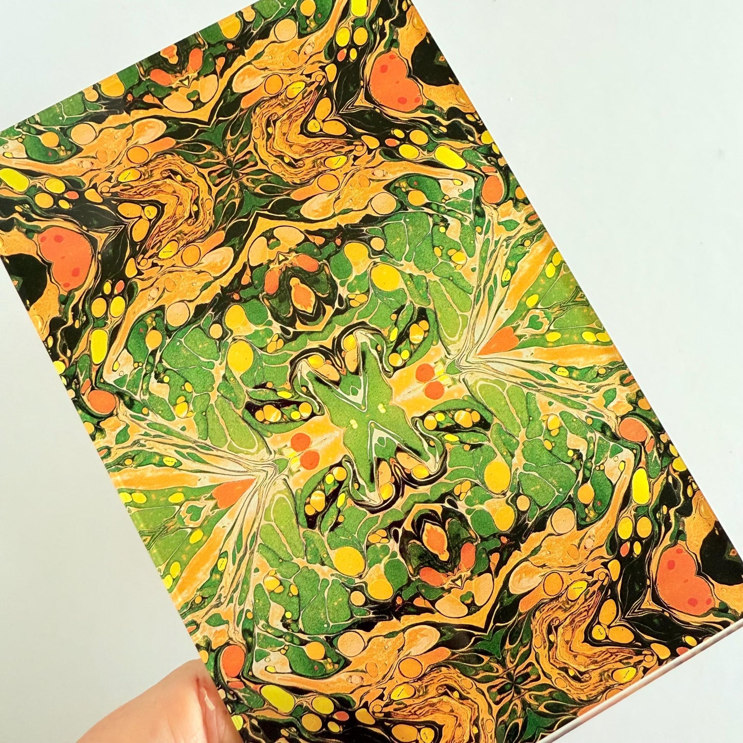 Orange and Green Swirl Clear Core Acrylic for Laser Cutting Patterned Cast Acrylic, Flex and Wood for Lasers