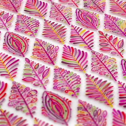 Pink Feathers Patterned Cast Acrylic, Flex and Wood for Lasers