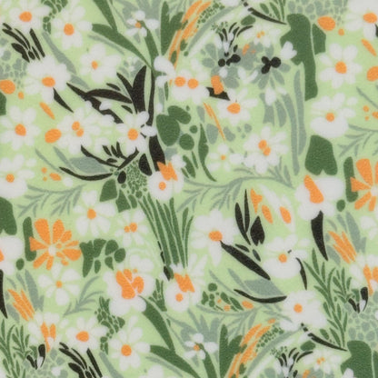 Green Floral Acrylic Sheet - Printed UV Patterned White Core for Laser Cutting Jewelry Patterned Cast Acrylic, Flex and Wood for Lasers