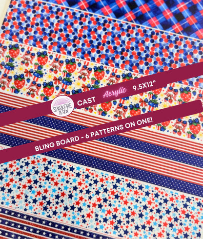 Floral Patterned Cast Acrylic Sheets - Printed White Core UV Acrylic for Laser Cutting - 9.5x12 Inches