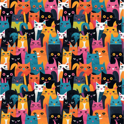 Bright Cats and Kittens Patterned Cast Acrylic, Flex and Wood for Lasers